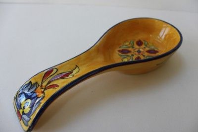 MAXCERA NEW YELLOW TALAVERA SPOON REST  